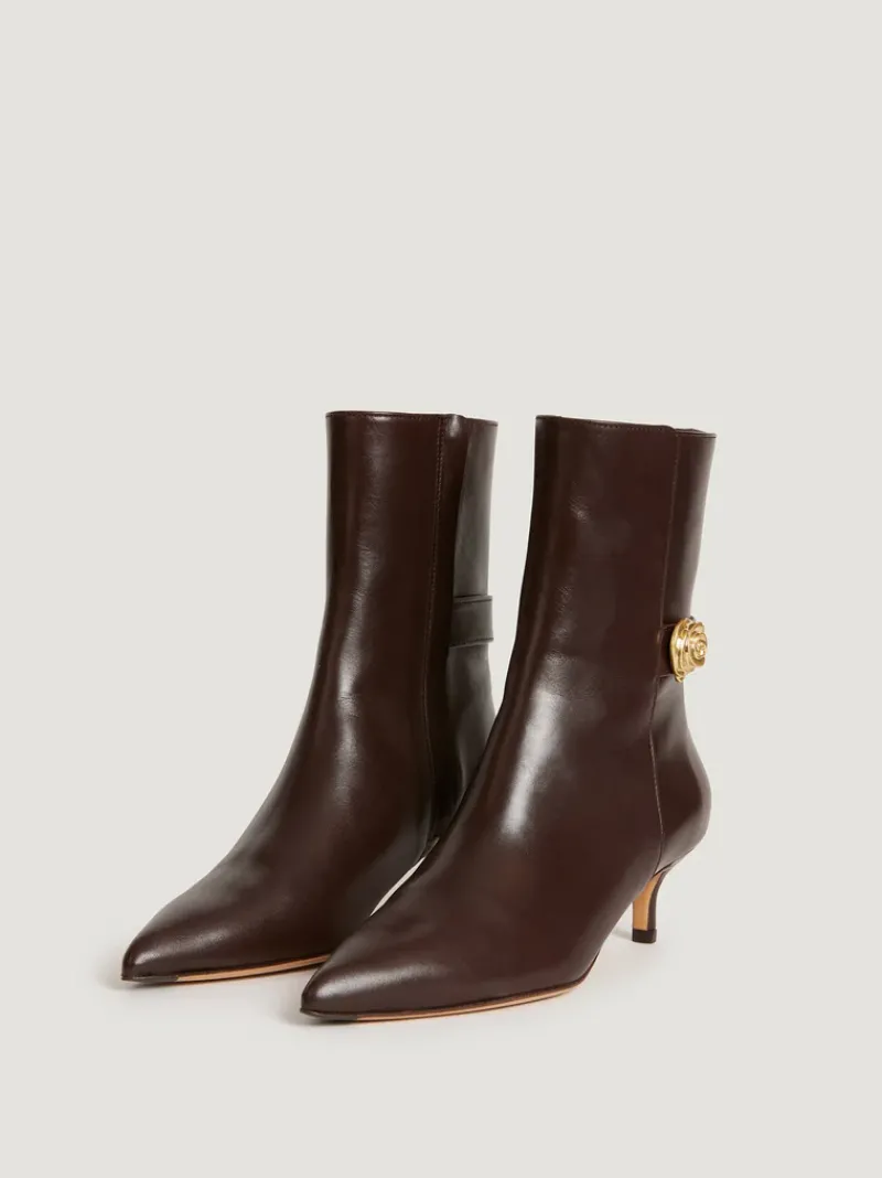 Rouje Bottines CHICA CuirChocolat Discount