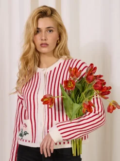 Rouje Cardigan ASTREE RayéEcru Fashion