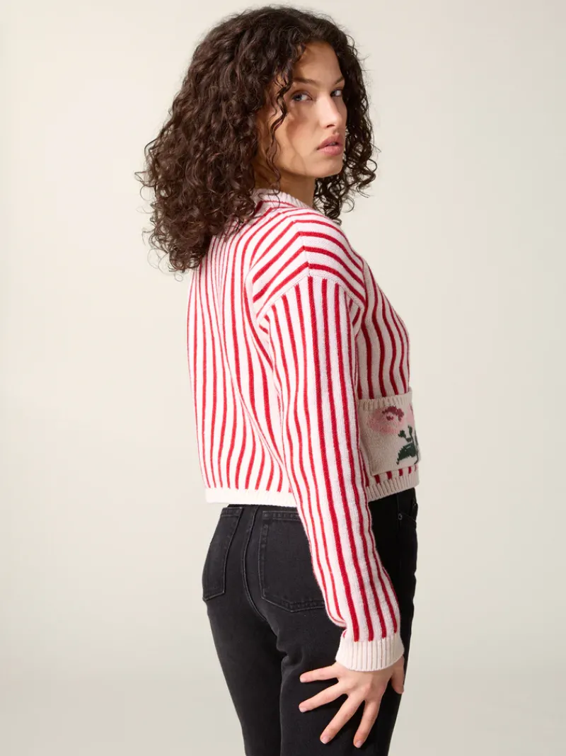 Rouje Cardigan ASTREE RayéEcru Fashion