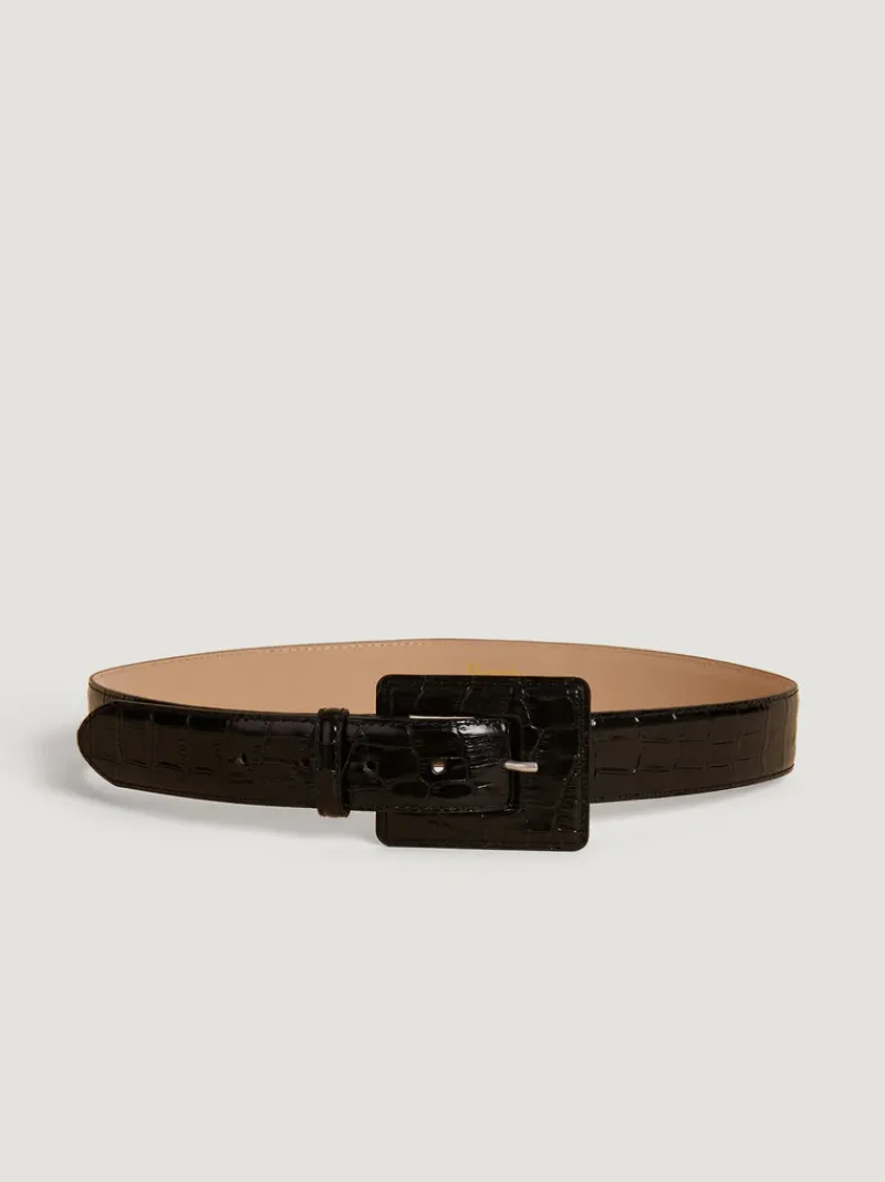 Rouje Ceinture NAWEL CrocoNoir Fashion