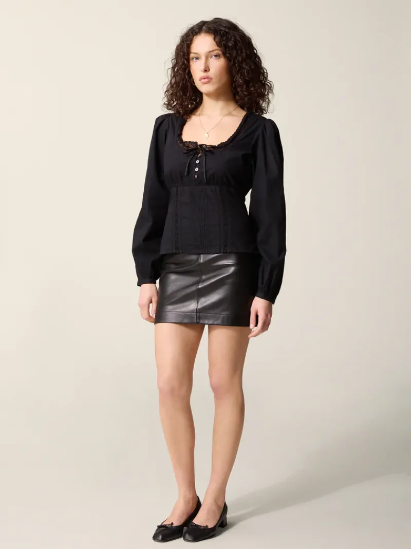 Rouje Chemise ANNETTE UniNoir Flash Sale