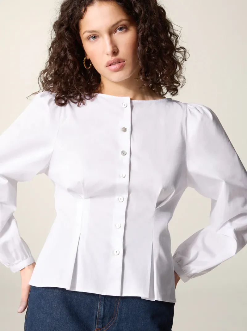 Rouje Chemise CLAUDINE UniBlanc New