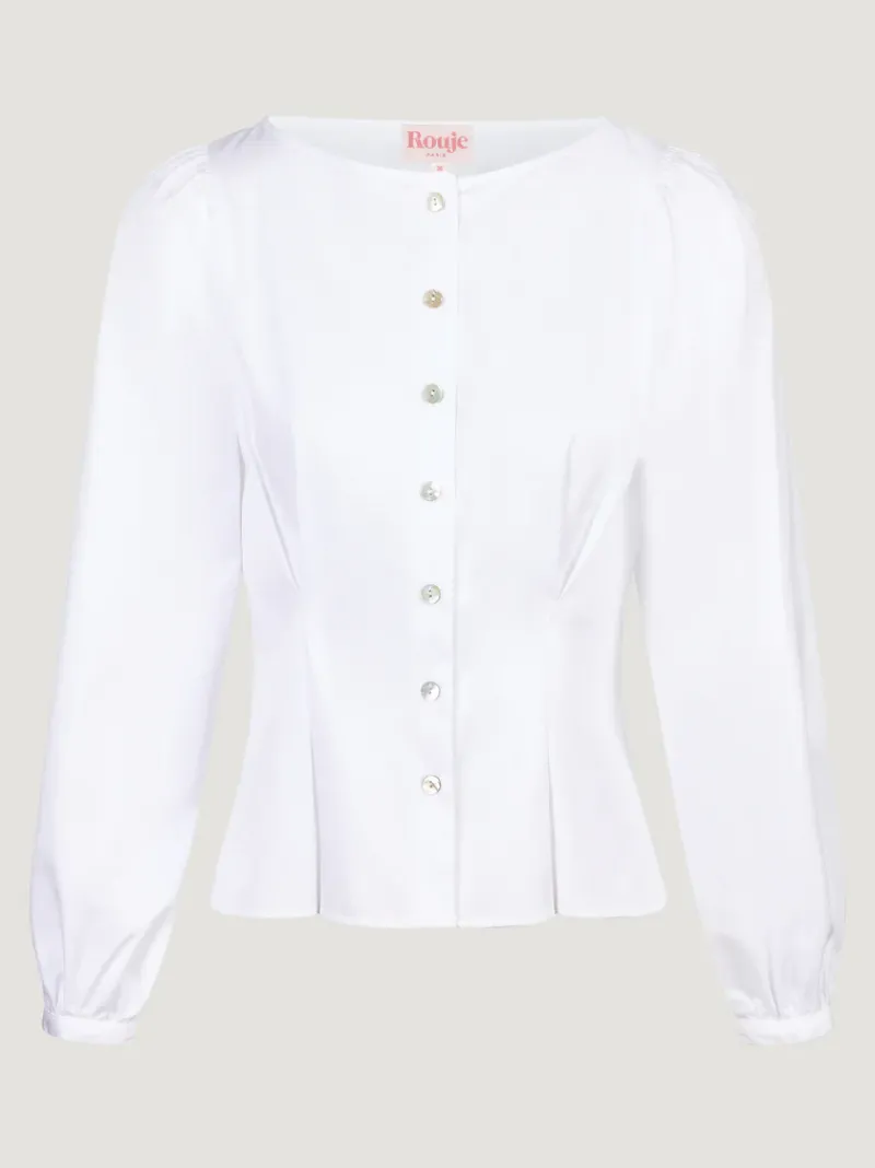 Rouje Chemise CLAUDINE UniBlanc New