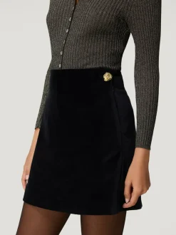 Rouje Jupe ODETTE VeloursNoir Fashion