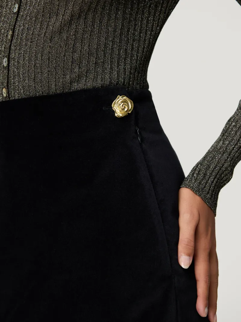 Rouje Jupe ODETTE VeloursNoir Fashion