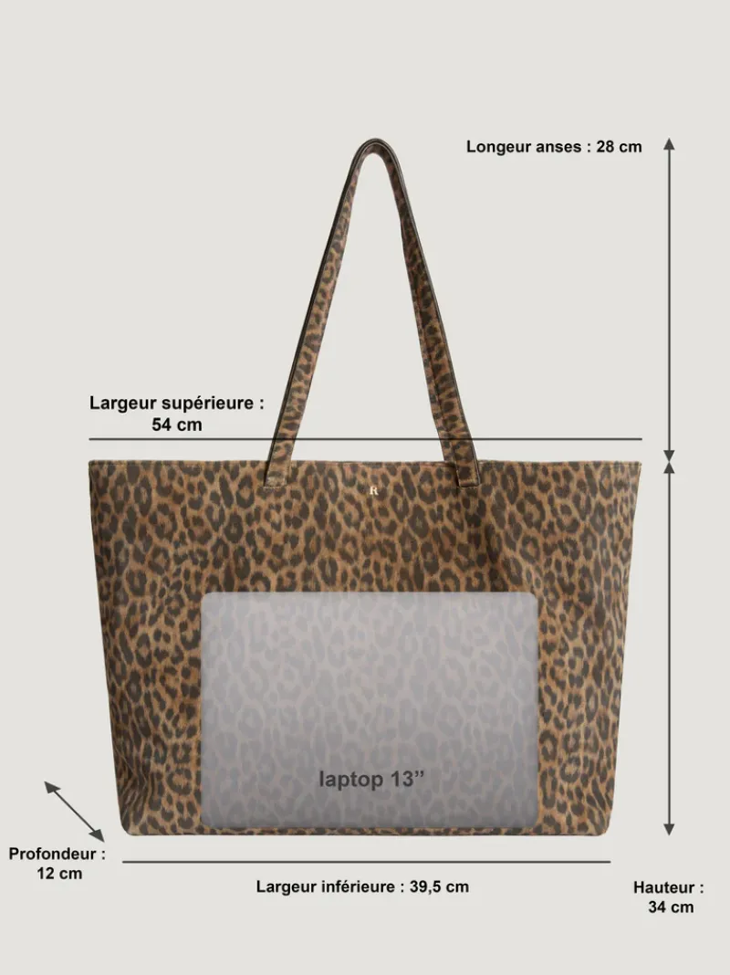 Rouje Sac CABAS CrouteLéopard Clearance