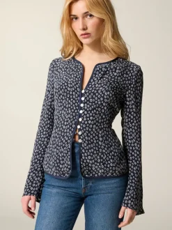Rouje Top TEODORA BLEUETMARINE Cheap
