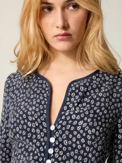 Rouje Top TEODORA BLEUETMARINE Cheap