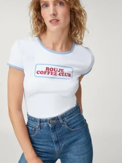 Rouje T-Shirt FERGUS CoffeeBlanc Best Sale