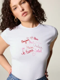 Rouje T-Shirt FERGUS BONJOURPARISBLANC Clearance