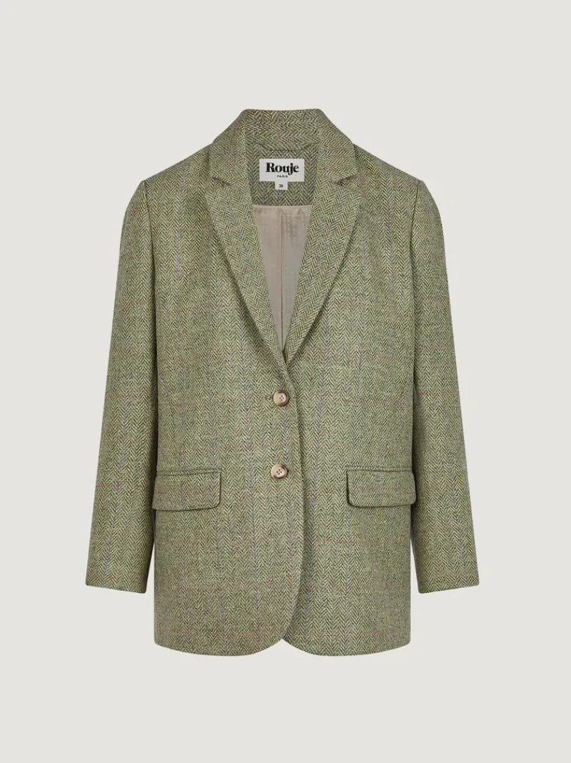 Rouje Veste JACQUES ChevronCarreauxMenthe Cheap